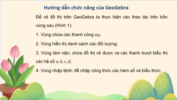 Giáo án điện tử Toán 12 Bài 1: Vẽ đồ thị hàm số bằng phần mềm Geogebra | PPT Toán 12 Chân trời sáng tạo