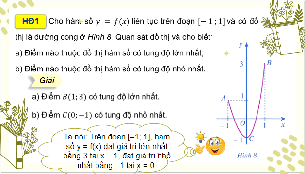 Giáo án điện tử Toán 12 Bài 2: Giá trị lớn nhất và giá trị nhỏ nhất của hàm số | PPT Toán 12