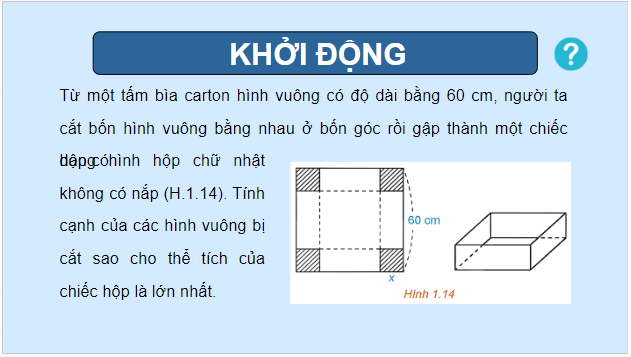 Giáo án điện tử Toán 12 Bài 2: Giá trị lớn nhất và giá trị nhỏ nhất của hàm số | PPT Toán 12 Kết nối tri thức