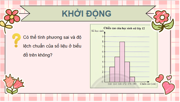 Giáo án điện tử Toán 12 Bài 2: Phương sai và độ lệch chuẩn của mẫu số liệu ghép nhóm | PPT Toán 12 Chân trời sáng tạo