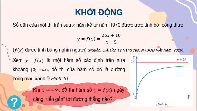 Giáo án điện tử Toán 12 Bài 3: Đường tiệm cận của đồ thị hàm số | PPT Toán 12