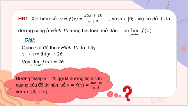 Giáo án điện tử Toán 12 Bài 3: Đường tiệm cận của đồ thị hàm số | PPT Toán 12