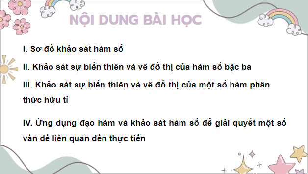 Giáo án điện tử Toán 12 Bài 4: Khảo sát sự biến thiên và vẽ đồ thị của hàm số | PPT Toán 12