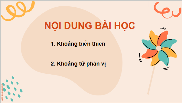 Giáo án điện tử Toán 12 Bài 9: Khoảng biến thiên và khoảng tứ phân vị | PPT Toán 12 Kết nối tri thức