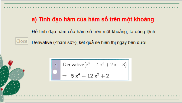 Giáo án điện tử Toán 12 Kết nối Khảo sát và vẽ đồ thị hàm số với phần mềm GeoGebra | PPT Toán 12 Kết nối tri thức