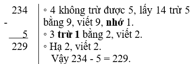 Giáo án Toán lớp 2 Phép trừ có nhớ trong phạm vi 1000 | Chân trời sáng tạo