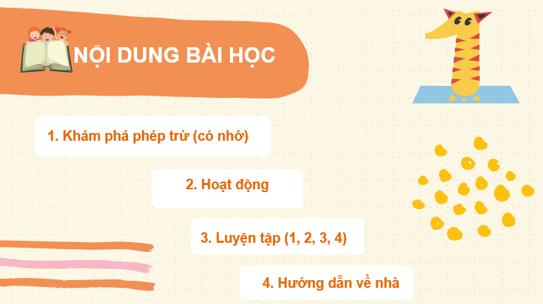 Giáo án điện tử Toán lớp 2 Bài 23: Phép trừ (có nhớ) số có hai chữ số với số có hai chữ số | PPT Toán lớp 2 Kết nối tri thức