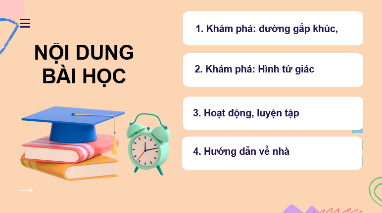 Giáo án điện tử Toán lớp 2 Bài 26: Đường gấp khúc. Hình tứ giác | PPT Toán lớp 2 Kết nối tri thức