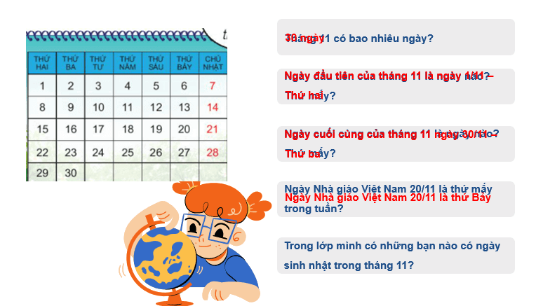 Giáo án điện tử Toán lớp 2 Bài 30: Ngày-tháng | PPT Toán lớp 2 Kết nối tri thức