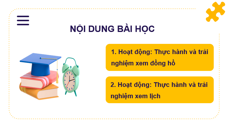 Giáo án điện tử Toán lớp 2 Bài 31: Thực hành và trải nghiệm xem đồng hồ, xem lịch | PPT Toán lớp 2 Kết nối tri thức