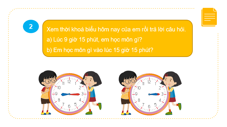 Giáo án điện tử Toán lớp 2 Bài 31: Thực hành và trải nghiệm xem đồng hồ, xem lịch | PPT Toán lớp 2 Kết nối tri thức