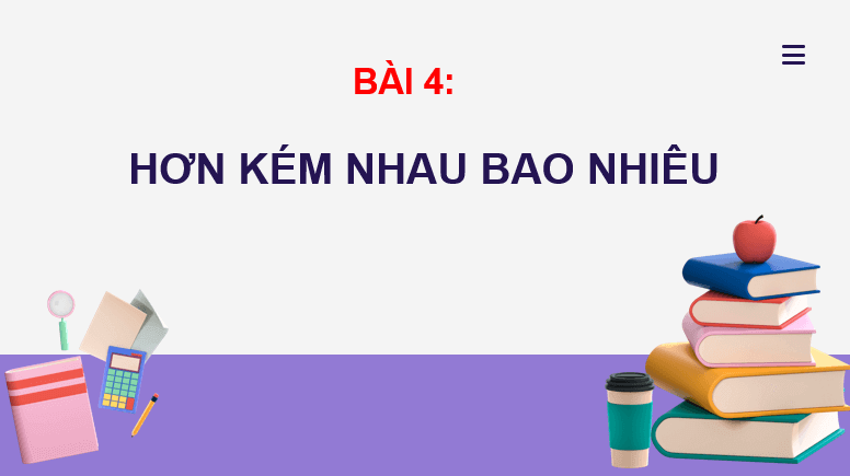 Giáo án điện tử Toán lớp 2 Bài 4: Hơn, kém nhau bao nhiêu | PPT Toán lớp 2 Kết nối tri thức