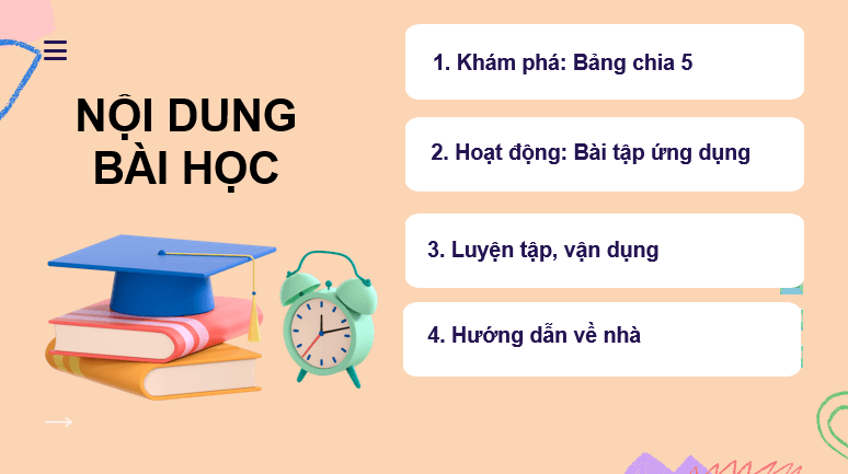 Giáo án điện tử Toán lớp 2 Bài 44: Bảng chia 5 | PPT Toán lớp 2 Kết nối tri thức