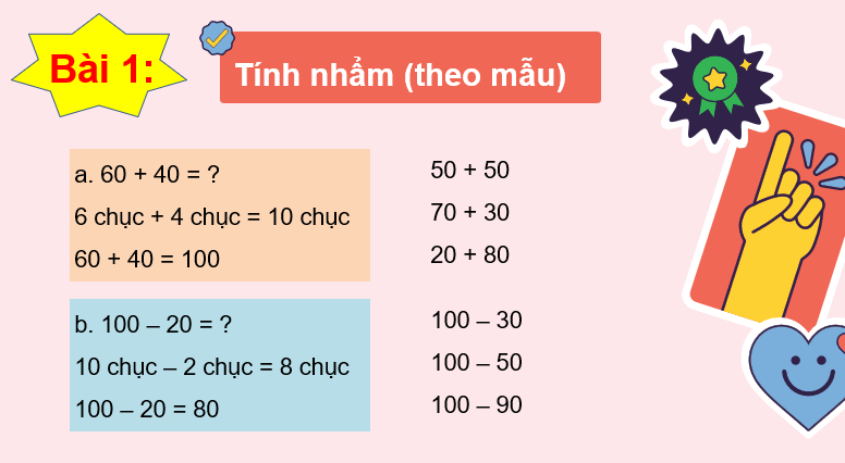 Giáo án điện tử Toán lớp 2 Bài 5: Ôn tập phép cộng, phép trừ (không nhớ) trong phạm vi 100 | PPT Toán lớp 2 Kết nối tri thức