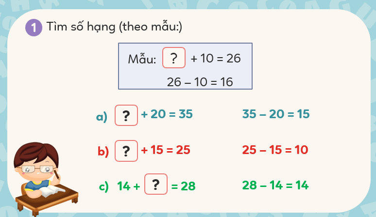 Giáo án điện tử Toán lớp 3 Bài 3: Tìm thành phần trong phép cộng, phép trừ | PPT Toán lớp 3 Kết nối tri thức