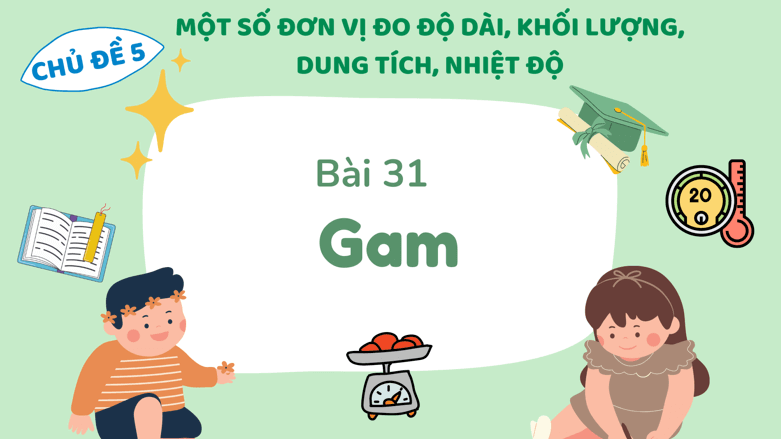 Giáo án điện tử Toán lớp 3 Bài 31: Gam | PPT Toán lớp 3 Kết nối tri thức