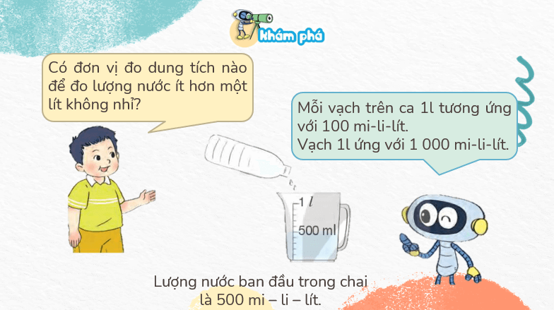 Giáo án điện tử Toán lớp 3 Bài 32: Mi - li -lít | PPT Toán lớp 3 Kết nối tri thức