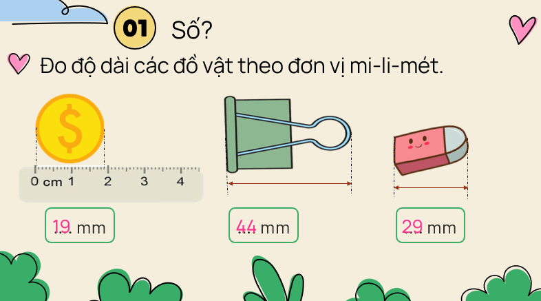 Giáo án điện tử Toán lớp 3 Bài 34: Thực hành và trải nghiệm với các đơn vị mi - li - mét, gam, mi - li - lít, độ C | PPT Toán lớp 3 Kết nối tri thức