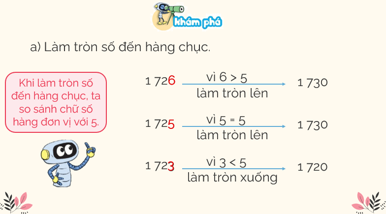 Giáo án điện tử Toán lớp 3 Bài 48: Làm tròn số đến hàng chục, hàng trăm | PPT Toán lớp 3 Kết nối tri thức