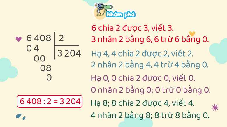 Giáo án điện tử Toán lớp 3 Bài 57: Chia số có bốn chữ số cho số có một chữ số | PPT Toán lớp 3 Kết nối tri thức