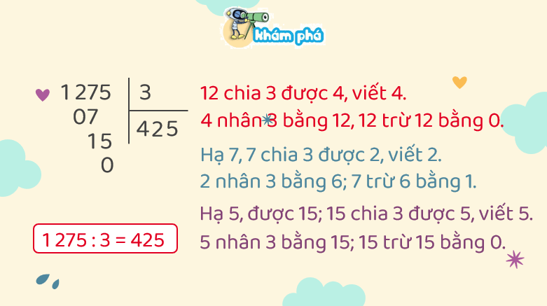 Giáo án điện tử Toán lớp 3 Bài 57: Chia số có bốn chữ số cho số có một chữ số | PPT Toán lớp 3 Kết nối tri thức