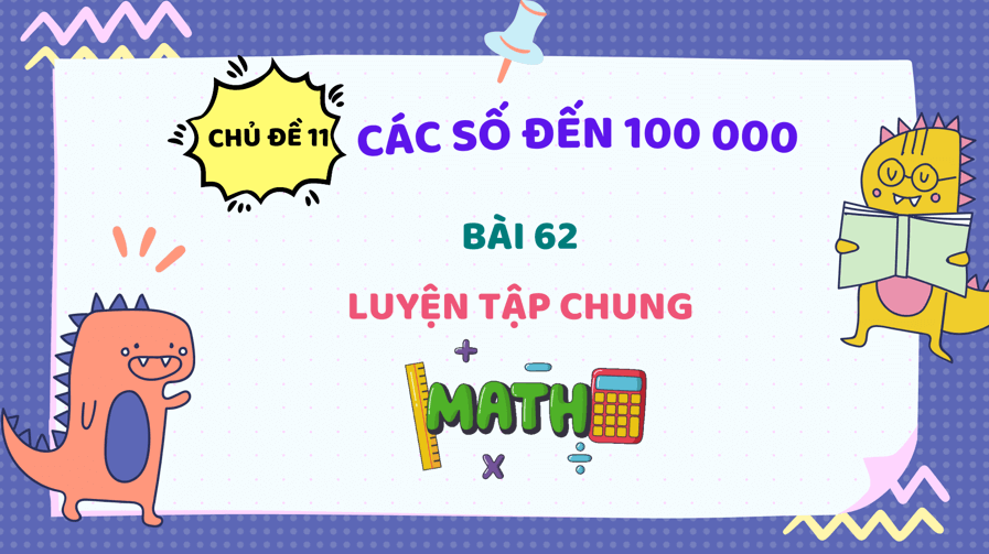 Giáo án điện tử Toán lớp 3 Bài 62: Luyện tập chung | PPT Toán lớp 3 Kết nối tri thức