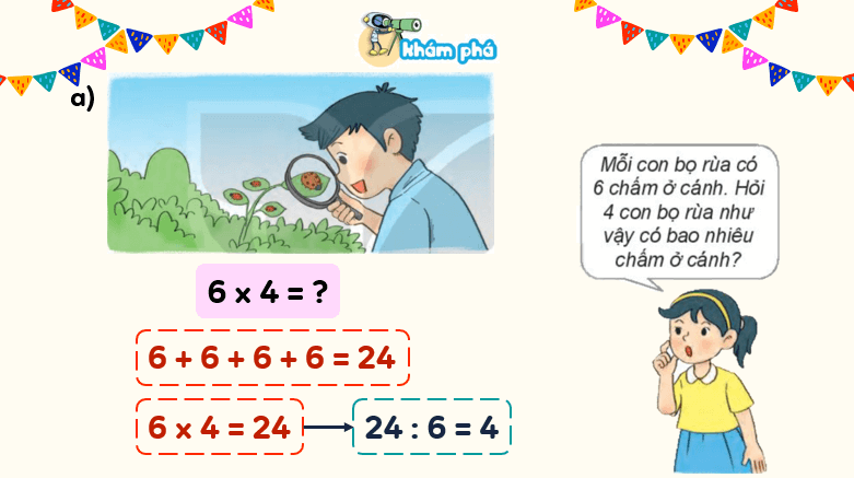 Giáo án điện tử Toán lớp 3 Bài 9: Bảng nhân 6, bảng chia 6 | PPT Toán lớp 3 Kết nối tri thức