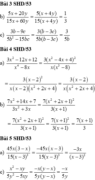 Giáo án Toán 8 Bài 3: Rút gọn phân thức mới nhất