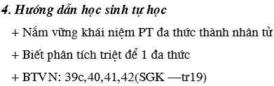 Giáo án Toán 8 Bài 6: Phân tích đa thức thành nhân tử bằng phương pháp đặt nhân tử chung mới nhất