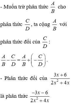 Giáo án Toán 8 Bài 6: Phép trừ các phân thức đại số mới nhất