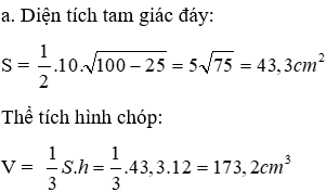 Giáo án Toán 8 Bài 9: Thể tích của hình chóp đều mới nhất