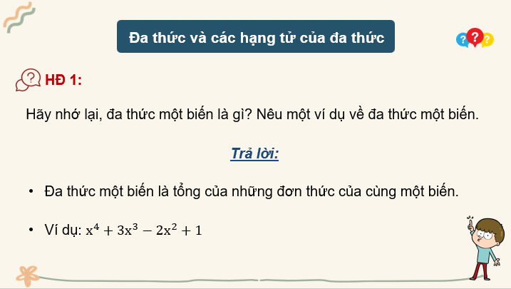 Giáo án điện tử Toán 8 Bài 2: Đa thức | PPT Toán 8 Kết nối tri thức