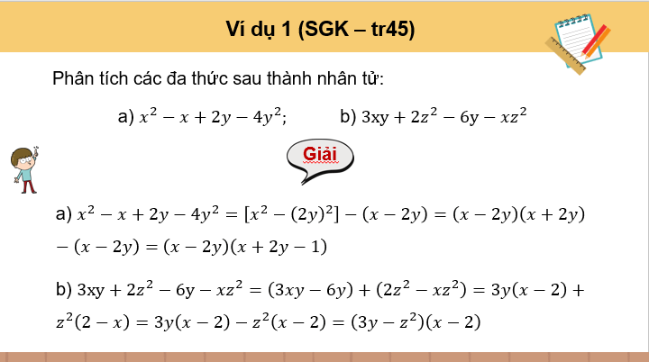 Giáo án điện tử Toán 8 Luyện tập chung (trang 45) | PPT Toán 8 Kết nối tri thức