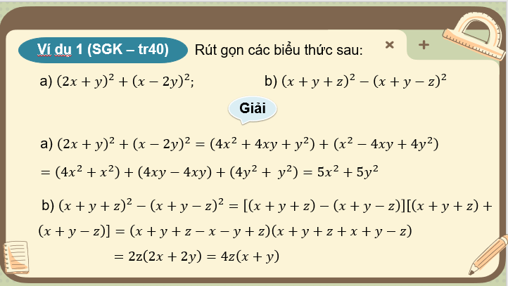 Giáo án điện tử Toán 8 Luyện tập chung (trang 40) | PPT Toán 8 Kết nối tri thức