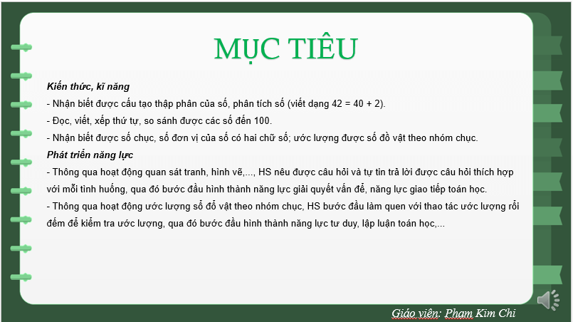 Giáo án điện tử Toán lớp 2 Bài 1: Ôn tập các số đến 100 | PPT Toán lớp 2 Kết nối tri thức