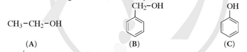 Cho ba chất có công thức cấu tạo dưới đây Chất nào ở trên thuộc loại alcohol