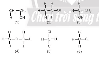 Những công thức cấu tạo nào dưới đây biểu diễn cùng một chất?