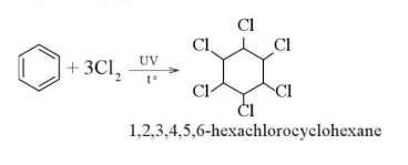 Quan sát, ghi nhận hiện tượng xảy ra trong thí nghiệm cộng chlorine vào benzene