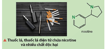 Khói thuốc lá và thuốc lá điện tử chứa các thành phần nicotine, carbon monoxide, benzene