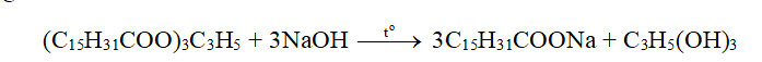 Viết phương trình phản ứng xà phòng hoá chất béo tripalmitin 