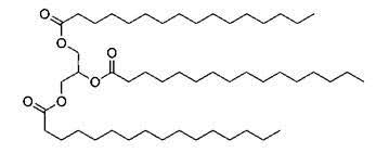 Viết công thức cấu tạo của chất béo được tạo thành từ glycerol và palmitic acid 