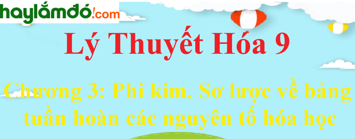 Tổng hợp lý thuyết Hóa học 9 Chương 3 chi tiết