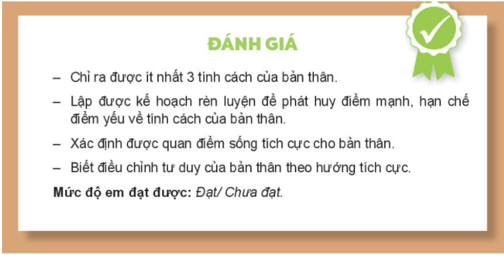 Chỉ ra ít nhất 3 tính cách của bản thân