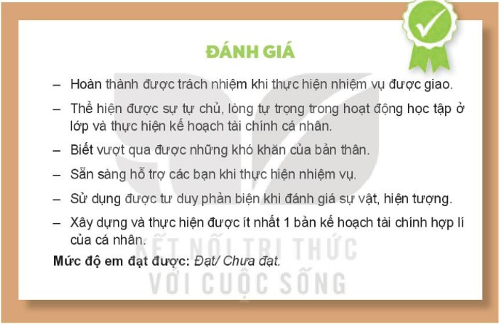 Hoàn thành được trách nhiệm khi thực hiện nhiệm vụ được giao