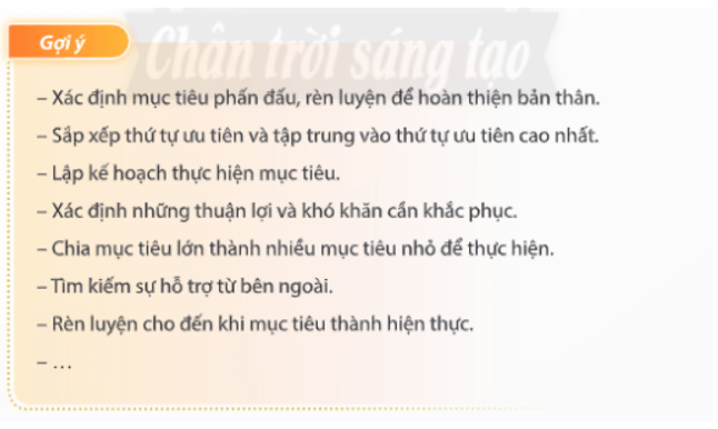 HĐTN 11 Chân trời sáng tạo Chủ đề 1: Phấn đấu hoàn thiện bản thân | Giải Hoạt động trải nghiệm 11