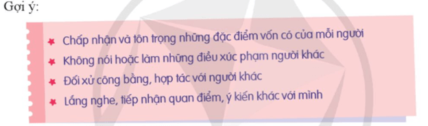 HĐTN 9 Tôn trọng sự khác biệt và sống hài hoà | Cánh diều | Giải Hoạt động trải nghiệm 9