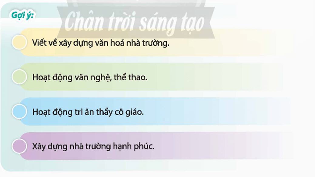 HĐTN 9 Chủ đề 3: Góp phần xây dựng văn hoá nhà trường | Chân trời sáng tạo | Giải Hoạt động trải nghiệm 9