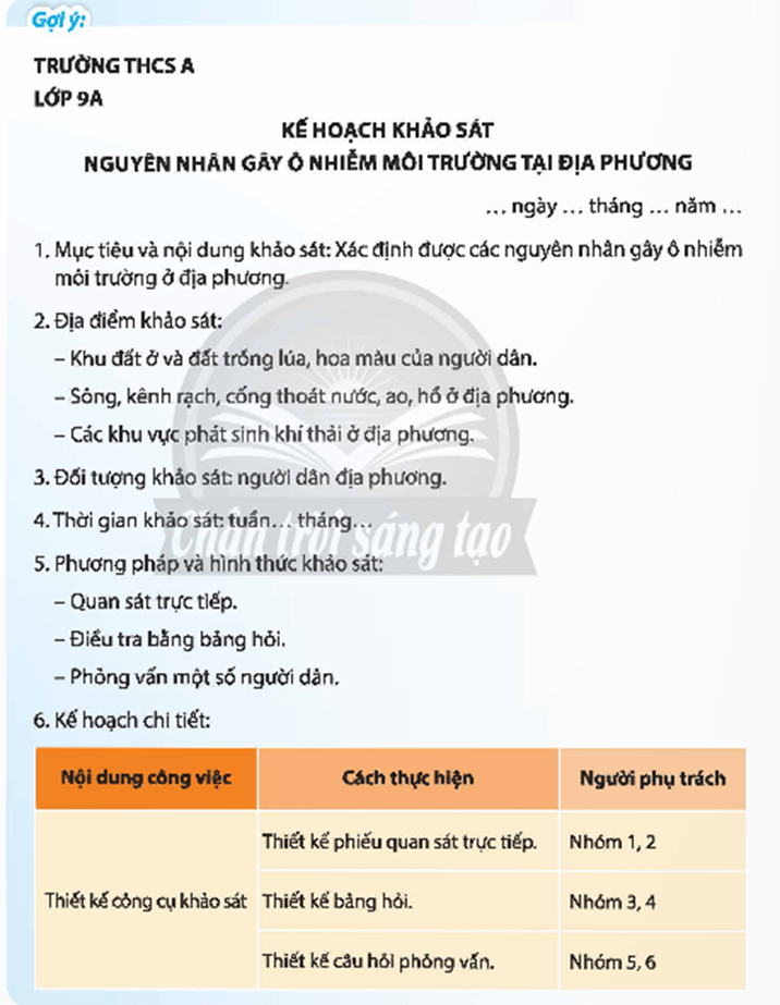 HĐTN 9 Chủ đề 7: Bảo vệ môi trường và quảng bá cảnh quan đất nước | Chân trời sáng tạo | Giải Hoạt động trải nghiệm 9