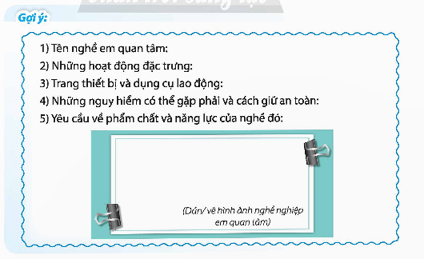 HĐTN 9 Chủ đề 8: Tìm hiểu những nghề em quan tâm | Chân trời sáng tạo | Giải Hoạt động trải nghiệm 9