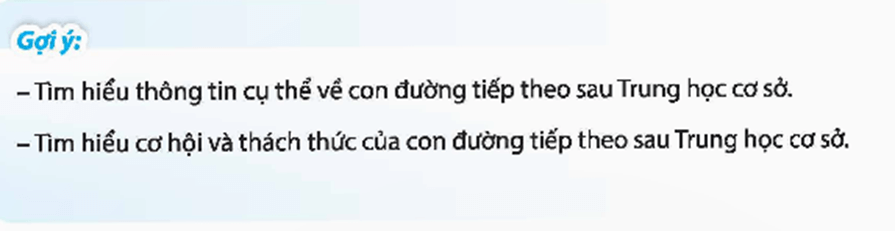 HĐTN 9 Chủ đề 9: Xác định con đường cho bản thân sau Trung học cơ sở | Chân trời sáng tạo | Giải Hoạt động trải nghiệm 9